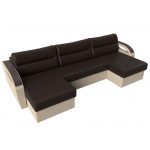 П-образный диван Форсайт, Экокожа, Модель 111749