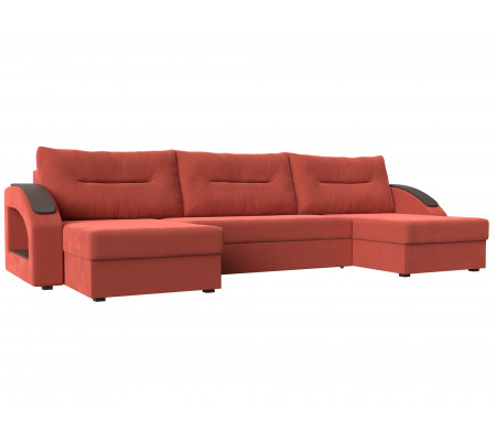 П-образный диван Канзас, Микровельвет, Модель 110261
