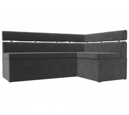 Кухонный угловой диван Классик правый угол, Велюр, Модель 117980