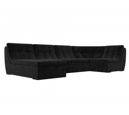 П-образный модульный диван Холидей, Велюр, Модель 101852