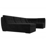 П-образный модульный диван Холидей Черный