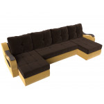 П-образный диван Меркурий, Микровельвет, Модель 111416