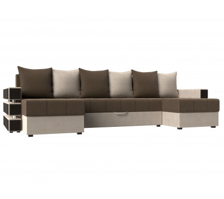 П-образный диван Венеция, Рогожка, Модель 108454