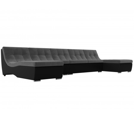 П-образный модульный диван Монреаль Long, Велюр, Модель 111527