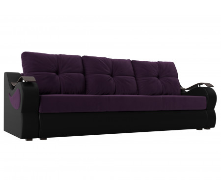 Прямой диван Меркурий еврокнижка, Велюр, Экокожа, Модель 111361