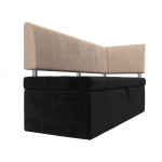 Кухонный прямой диван Стоун с углом правый, Велюр, Модель 115932