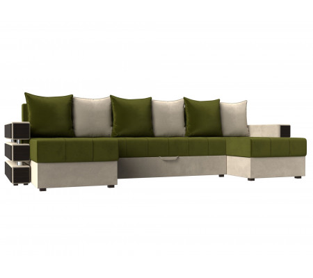 П-образный диван Венеция, Микровельвет, Модель 100045