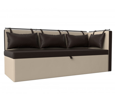 Кухонный диван Метро с углом справа, Экокожа, Модель 28572