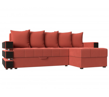 Угловой диван Венеция правый угол, Микровельвет, Модель 108439