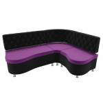 Кухонный угловой диван Вегас Фиолетовый\Черный
