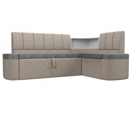 Кухонный угловой диван Тефида правый угол, Рогожка, Модель 107532
