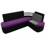 Кухонный угловой диван Тефида Фиолетовый\Черный
