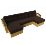 П-образный диван Форсайт, Микровельвет, Модель 111723