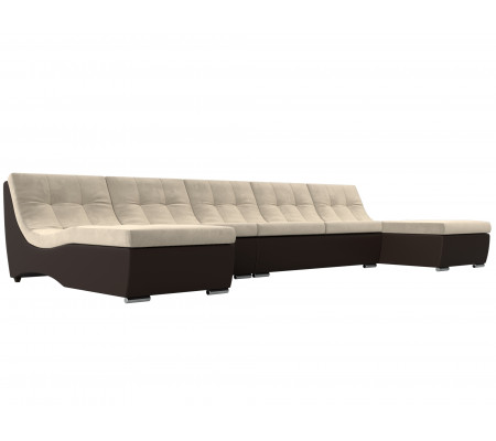 П-образный модульный диван Монреаль Long, Микровельвет, Модель 111530