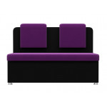 Кухонный прямой диван Маккон 2-х местный Фиолетовый\Черный