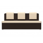 Кухонный прямой диван Маккон 3-х местный бежевый\коричневый