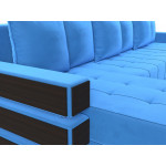 П-образный диван Венеция, Велюр, модель 108451