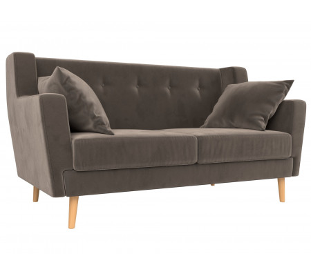 Прямой диван Брайтон 2, Велюр, Модель 108918