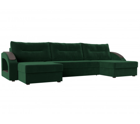 П-образный диван Канзас, Велюр, Модель 101190