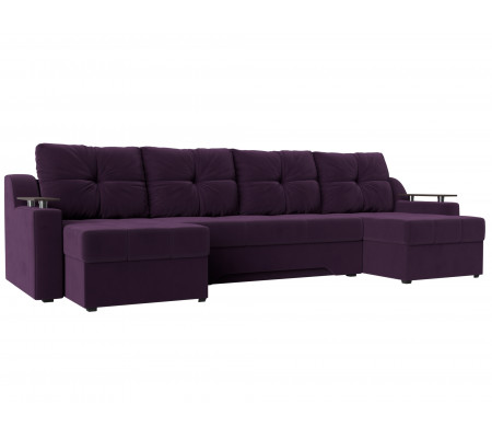 П-образный диван Сенатор, Велюр, Модель 112394