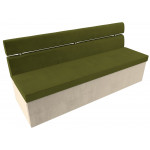 Кухонный прямой диван Классик Зеленый\Бежевый