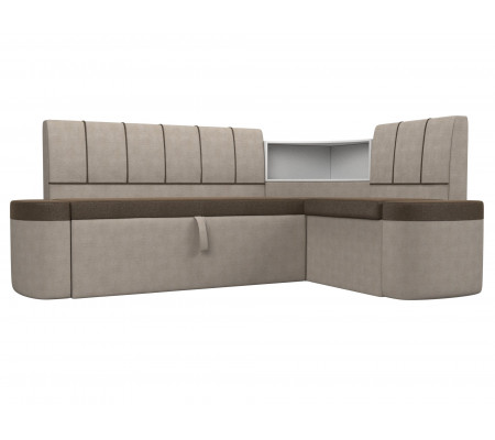 Кухонный угловой диван Тефида правый угол, Рогожка, Модель 107530