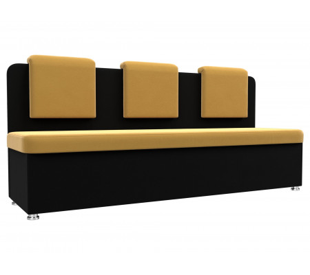 Кухонный прямой диван Маккон 3-х местный, Микровельвет, Модель 109211