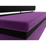 Кухонный прямой диван Стайл Фиолетовый\Черный