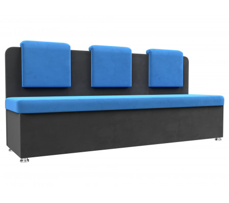 Кухонный прямой диван Маккон 3-х местный, Велюр, Модель 101369