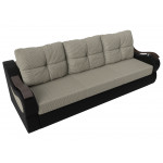 Прямой диван Меркурий еврокнижка, Рогожка, Экокожа, Модель 111353
