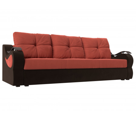 Прямой диван Меркурий еврокнижка, Микровельвет, Модель 111358
