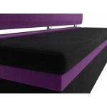 Кухонный прямой диван Стайл черный\фиолетовый