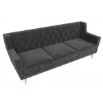 Прямой диван Брайтон 3 Люкс, Велюр, модель 108969