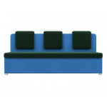 Кухонный прямой диван Маккон 3-х местный зеленый\Голубой