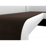 Кухонный угловой диван Кармен коричневый\белый