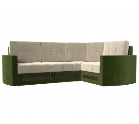 Угловой диван Белла правый угол, Микровельвет, Модель 117626