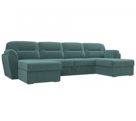 П-образный диван Бостон, Велюр, Модель 100546