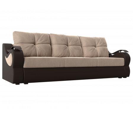 Прямой диван Меркурий еврокнижка, Велюр, Экокожа, Модель 111365