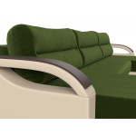 П-образный диван Форсайт, Микровельвет, Экокожа, Модель 111731