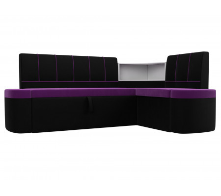 Кухонный угловой диван Тефида правый угол, Микровельвет, Модель 107525