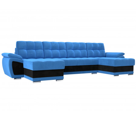 П-образный диван Нэстор, Велюр, Модель 31529