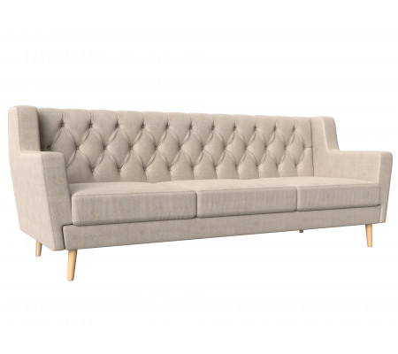 Прямой диван Брайтон 3 Люкс, Рогожка, Модель 108980