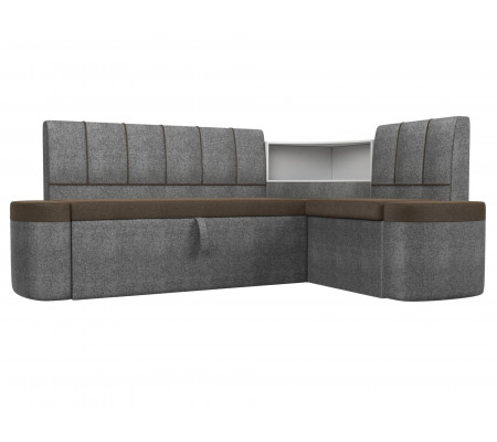Кухонный угловой диван Тефида правый угол, Рогожка, Модель 107531