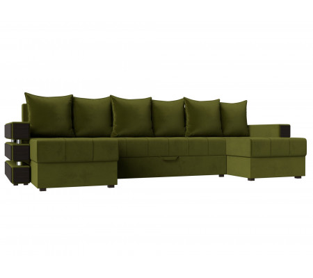П-образный диван Венеция, Микровельвет, Модель 108447