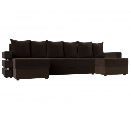 П-образный диван Венеция, Микровельвет, Модель 100046