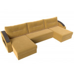 П-образный диван Канзас, Микровельвет, Модель 110260