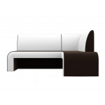 Кухонный угловой диван Кармен коричневый\белый