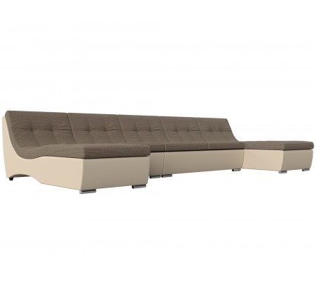 П-образный модульный диван Монреаль Long, Рогожка, Модель 111546