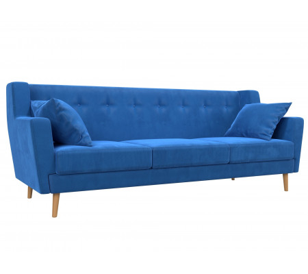 Прямой диван Брайтон 3, Велюр, Модель 109150