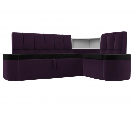 Кухонный угловой диван Тефида правый угол, Велюр, Модель 107516